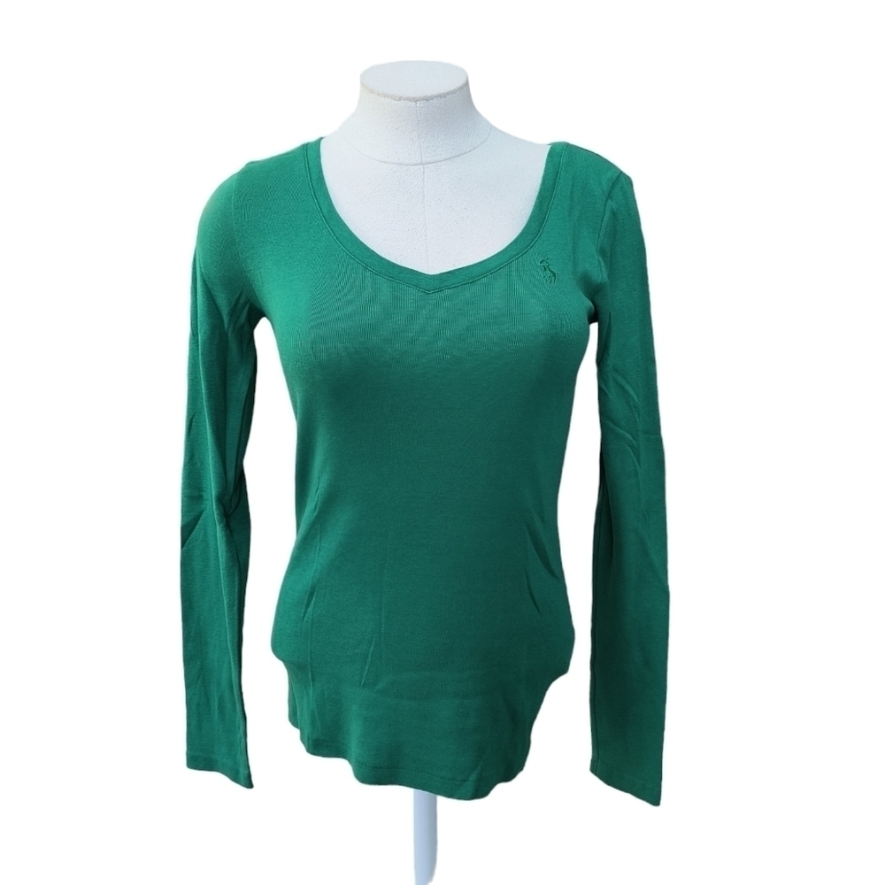 Ralph Lauren Sport V-neck Long Sleeve T-Shirt Size S